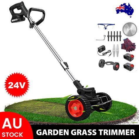 Cordless Grass Trimmer Lawn Electric Whipper Snipper Mower Edger Cutter 2battery Ebay