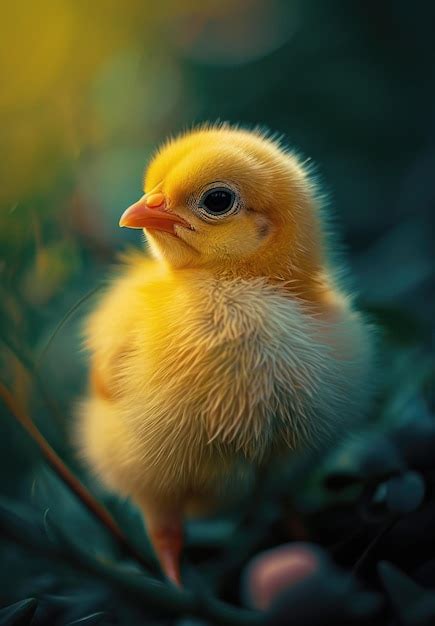 Premium Photo Closeup Of A Fluffy Yellow Chick