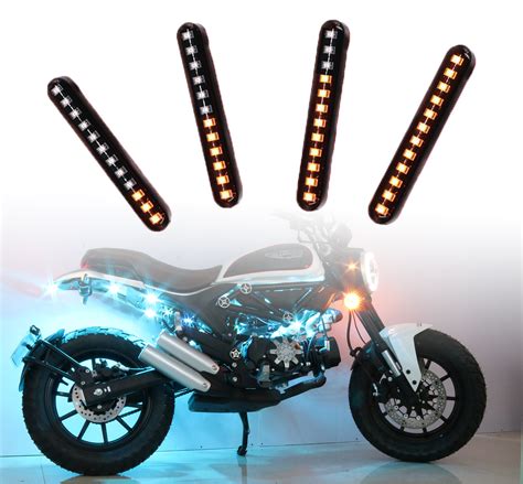 8inch 3528 Leds Bright Led Strip Waterproof Brake Light Motorcycle Led