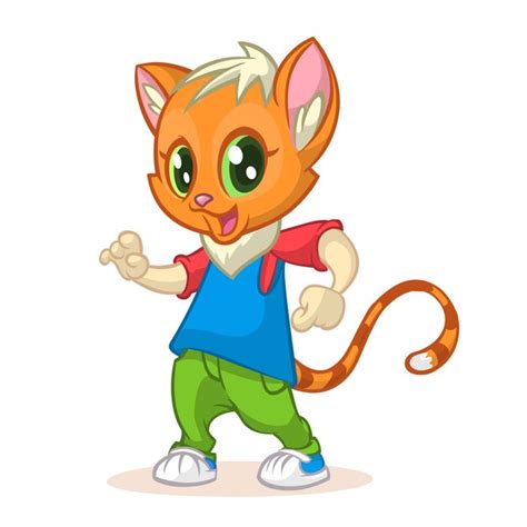 Premium Vector | Funny dancing cat cartoon