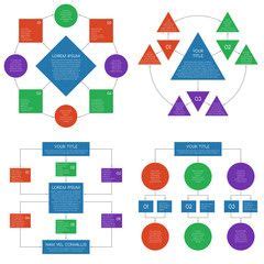 Flowchart Schemes And Hierarchy Diagrams Workflow Chart Vector