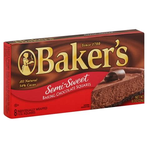 Baker S Baking Chocolate Semi Sweet Squares