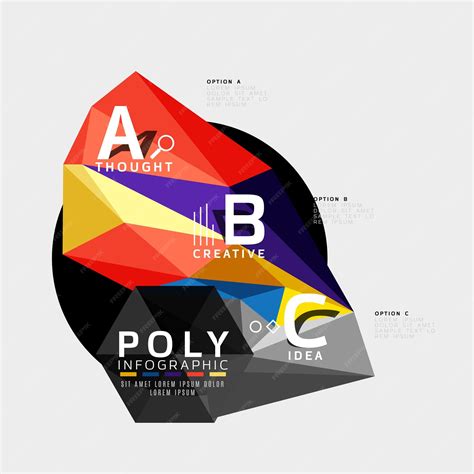 Premium Vector Vector Abstract Colorful Polygonal Infographics