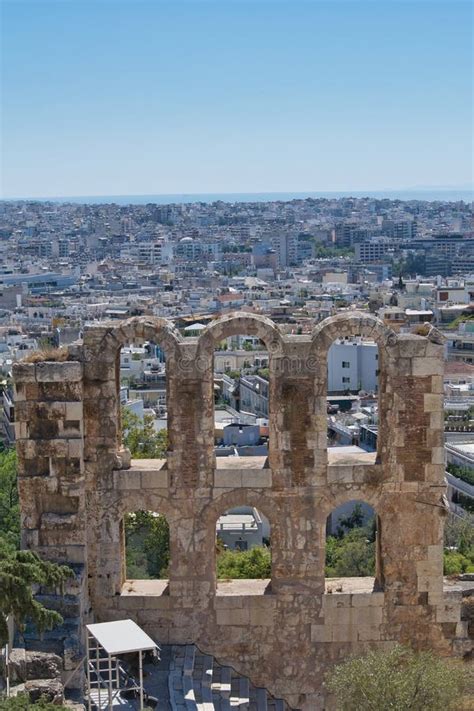 Odeon Des Herodes Atticus Allgemein Bekannt Als Herodeion Athens