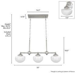 Hunter Saddle Creek Brushed Nickel Light Chandelier At Menards