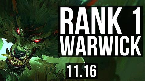 WARWICK Vs SETT TOP Rank 1 Warwick 8 Solo Kills 2 4M Mastery BR