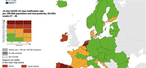 Ecdc Quattro Regioni Italiane In Giallo Nella Nuova Mappa Covid In