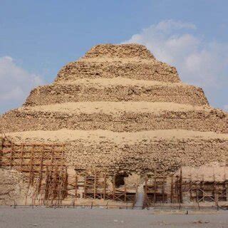 The Djoser Step Pyramid at Saqqara under the restoration work, in ...