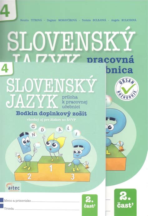 Slovenský Jazyk Pre 4 Ročník ZŠ 2 časť Pracovná Učebnica S