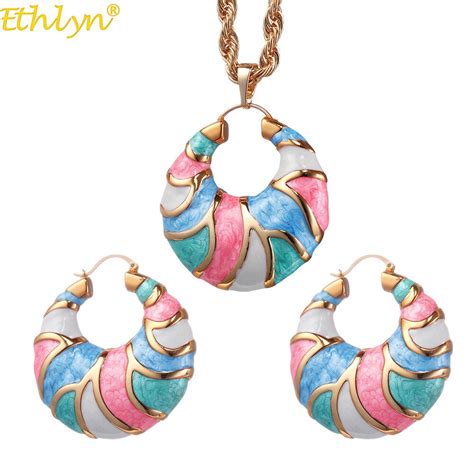 Ethlyn Nigeria Angola New Fashion Jewelry Sets Ethnic Earrings