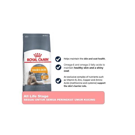 Royal Canin Hair Skin 4kg Cat Dry Food Makanan Kucing Pet Supplies