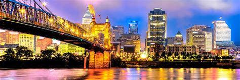 Downtown Cincinnati Skyline Panoramic Photograph by Gregory Ballos | Pixels