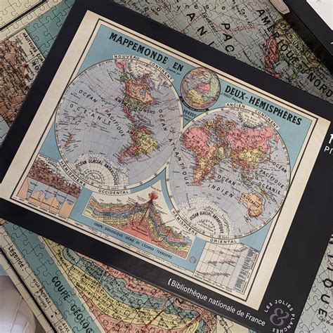 Puzzle Mappemonde 1500 pièces Les Jolies Planches