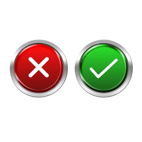 Right Wrong 3d Button Right Wrong Symbol Sign Right And Wrong Png