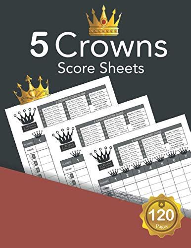 Crowns Score Sheets Pages Large Score Sheet For Scorekeeping By