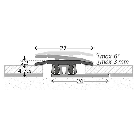 LOGOCLIC Profil De Transition Argent Designclip 322 L X L 2700 X 24