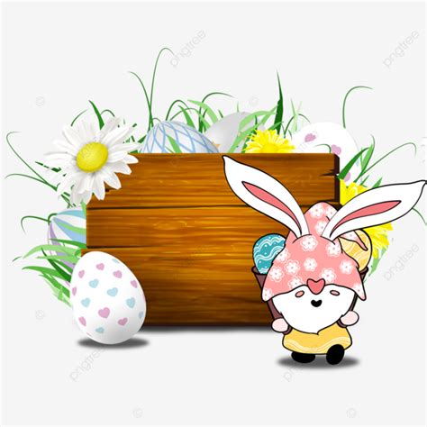 Easter Gnome Meadow Love Eggs Easter Gnome Grass Png Transparent