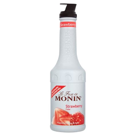 Monin Strawberry Fruit Puree Mix 1l Bb Foodservice