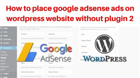 How To Place Google Adsense Ads On Wordpress Website Without Plugin