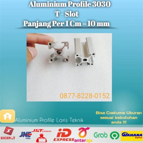 Jual Aluminium Profile 3030 T Slot Silver Per 1 Cm Murah Meriah Kab Bekasi Aluminium