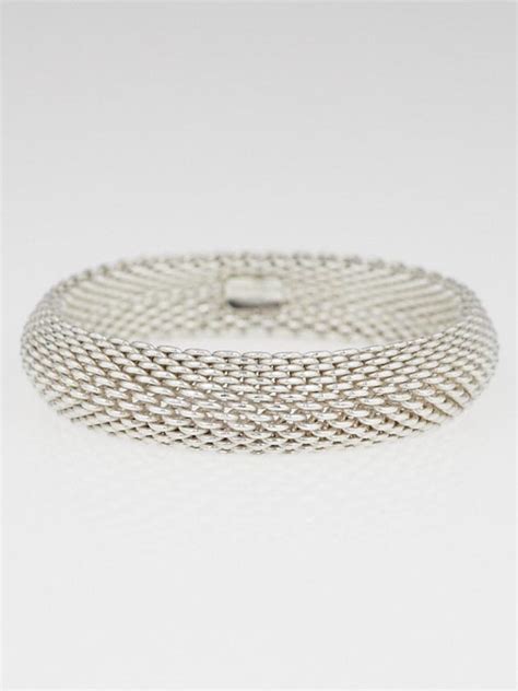 Tiffany And Co Sterling Silver Somerset Mesh Bracelet Yoogi S Closet