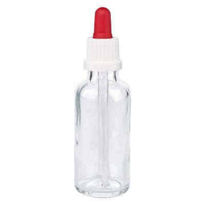 Apothekenfl Klar 30ml Pipette Weiss Rot OV