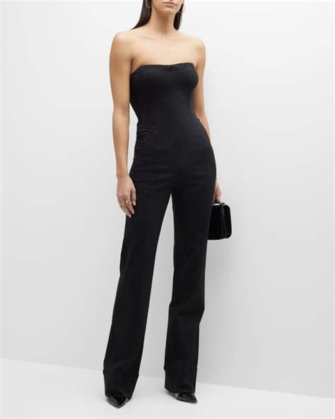 Atm Anthony Thomas Melillo Slub Jersey Strapless Jumpsuit Neiman Marcus