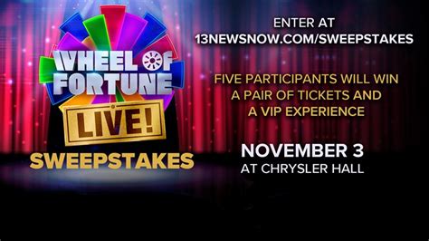 Rules Wheel Of Fortune Live Sweepstakes