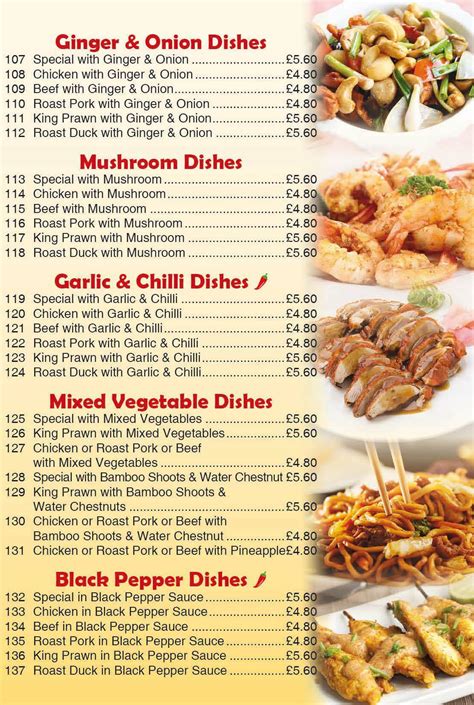 Menu At New China Town Restaurant Leicester