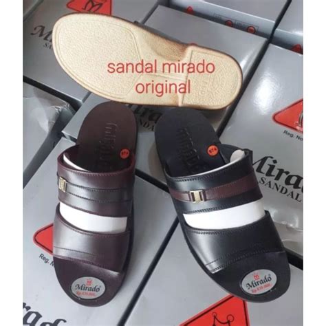 Jual Sandal Pria Mirado 974 Hitam Marun Kulit Asli Original Shopee