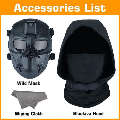 Guayma Airsoft Mask Balaclava - Tactical Outdoor Sport Face Mask for ...