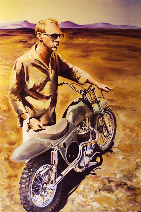 Steve Mcqueen Triumph Metisse Desert Racer Commission Steve Mcqueen