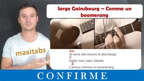 Tuto Guitare Serge Gainsbourg Comme Un Boomerang Accords Et Paroles