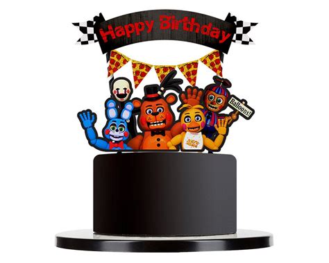 Five Nights At Freddys Cake Topper Fnaf Cake Topper Etsy Cubierta