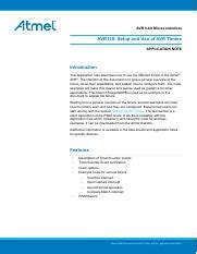 Atmel 2505 Setup And Use Of AVR Timers ApplicationNote AVR130 Pdf AVR