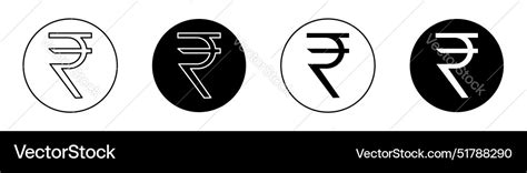 Indian Rupee Icon Royalty Free Vector Image Vectorstock