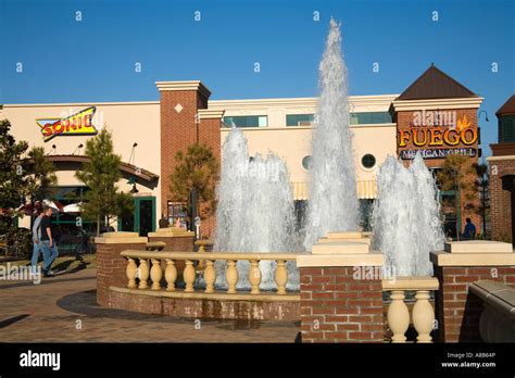 Fountain Bricktown Canal Oklahoma City Oklahoma USA Stock Photo - Alamy