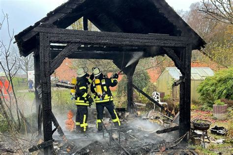 Gartenhaus Brennt In Voller Ausdehnung Celler Presse