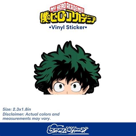 Deku Izuku Midoriya My Hero Academia Sticker Anime Vinyl Peeker