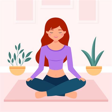 Ilustración del concepto de meditación Vector Gratis