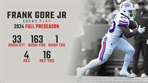 Frank Gore Jr Full Preseason Replay Every Run Target And Catch In