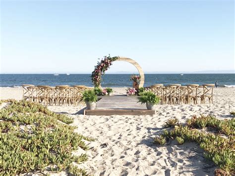 Santa Barbara Beach wedding, round wedding arch, wedding arbor, beach, wedding, floral … | Beach ...