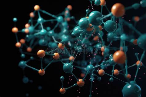 A 3d Rendering Of A Molecule Being Studied And Interpreted With An Ai