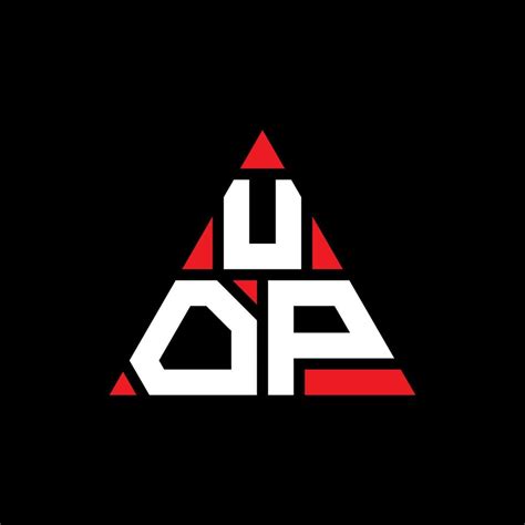 UOP triangle letter logo design with triangle shape. UOP triangle logo ...