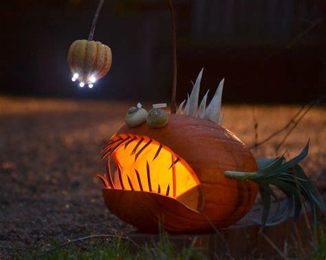 angler fish pumpkin | Pumpkin carving, Halloween pumpkin designs, Cute ...