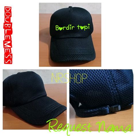 Jual CUSTOM Topi Double Mess BORDIR NAMA Di Lapak Nr Shop Bukalapak