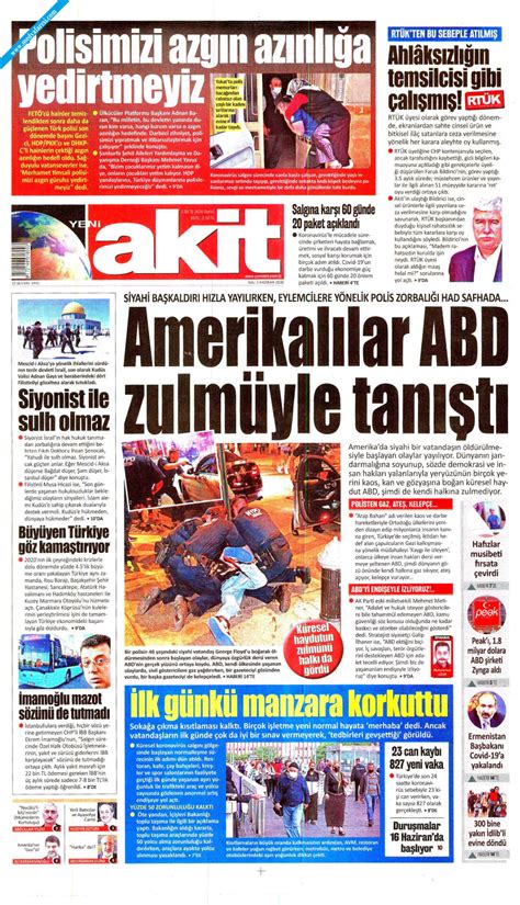 Yeni Akit Gazetesi Haziran Sal