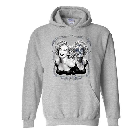 Artix Unisex Marilyn Monroe Two Faces Hoodie Sweatshirt