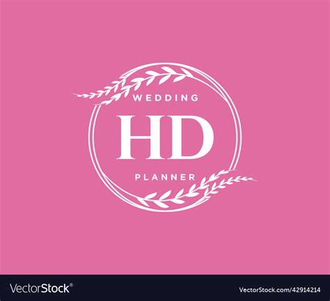 Hd Initials Letter Wedding Monogram Logos Vector Image