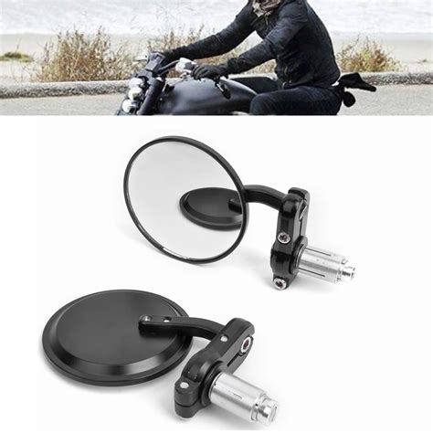 Handlebar End Mirrors Cnc Motorcycle Rearview Side Mirror For Cafe